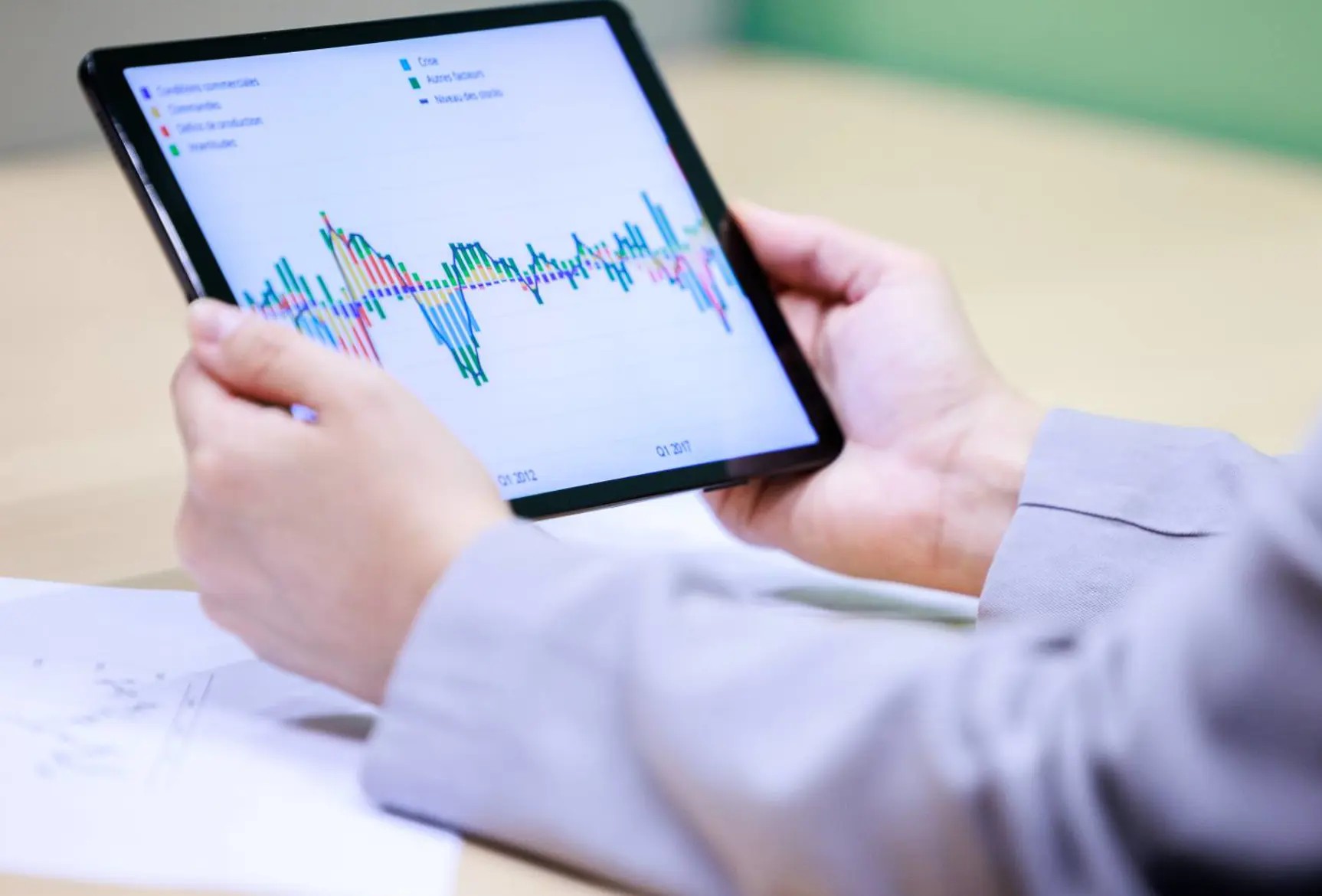 Customer at retail counter